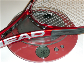 Measurring the weight of a tennis racquet