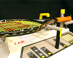 The stiffness of a tennis racquet